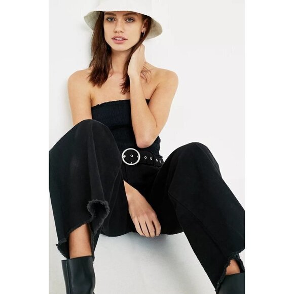 UO Urban Outfitters BDG Belted Black Culottes - Picture 3 of 10